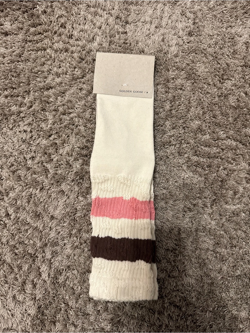 Golden goose socks in aged white with multicolor - Picture 1 of 4